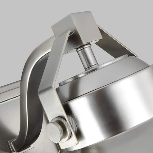 Duża latarnia naścienna Boynton - 1 źródło światła - Szczotkowana stal