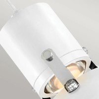 Średnia lampa wisząca LED Brynne - Biały, chrom