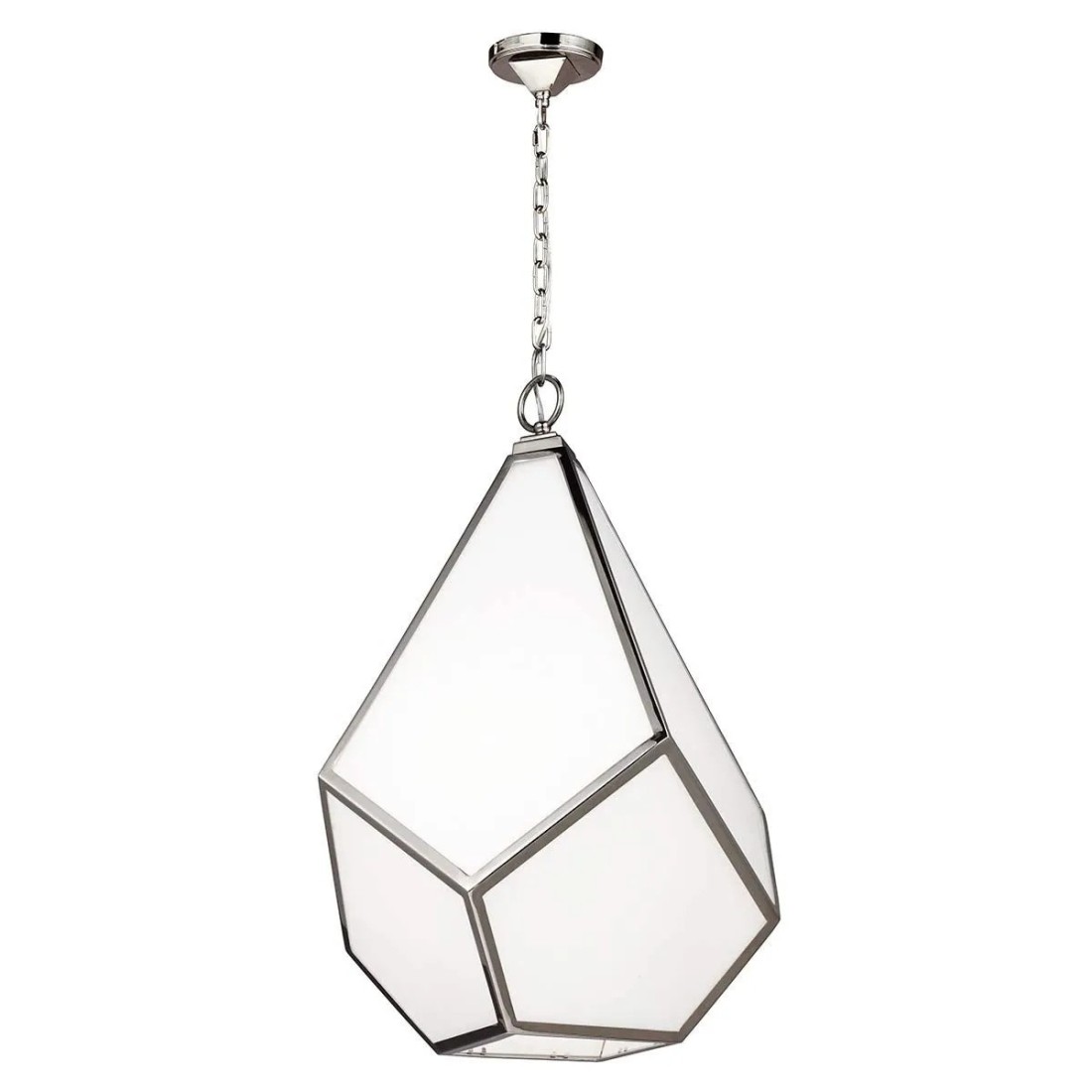 Lampa wisząca Diamond - 4 źródła światła - Polerowany nikiel