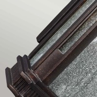 Mała latarnia naścienna LED Federal - Ciemnobrązowy