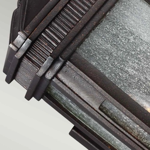 Mała latarnia naścienna LED Federal - Ciemnobrązowy