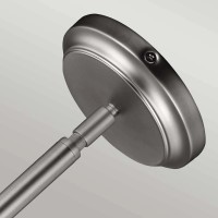 Duża lampa wisząca Hobson - 1 źródło światła - Satynowy nikiel