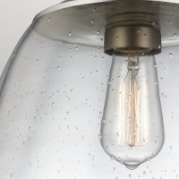 Duża lampa wisząca Hobson - 1 źródło światła - Satynowy nikiel