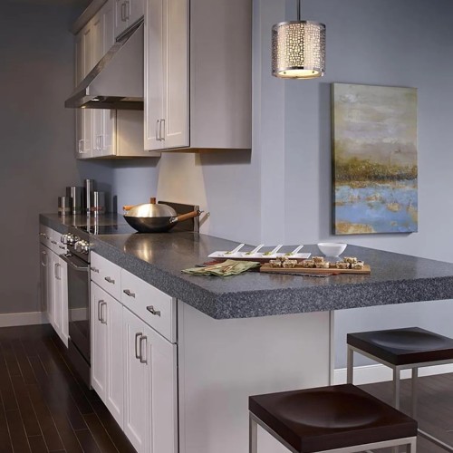 Mała lampa wisząca Joplin - 1 źródło światła - Chrom