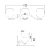 Kinkiet Kalli - 3 źródła światła - Polerowany chrom