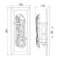 Kinkiet Katerina - 1 źródło światła - Chrom