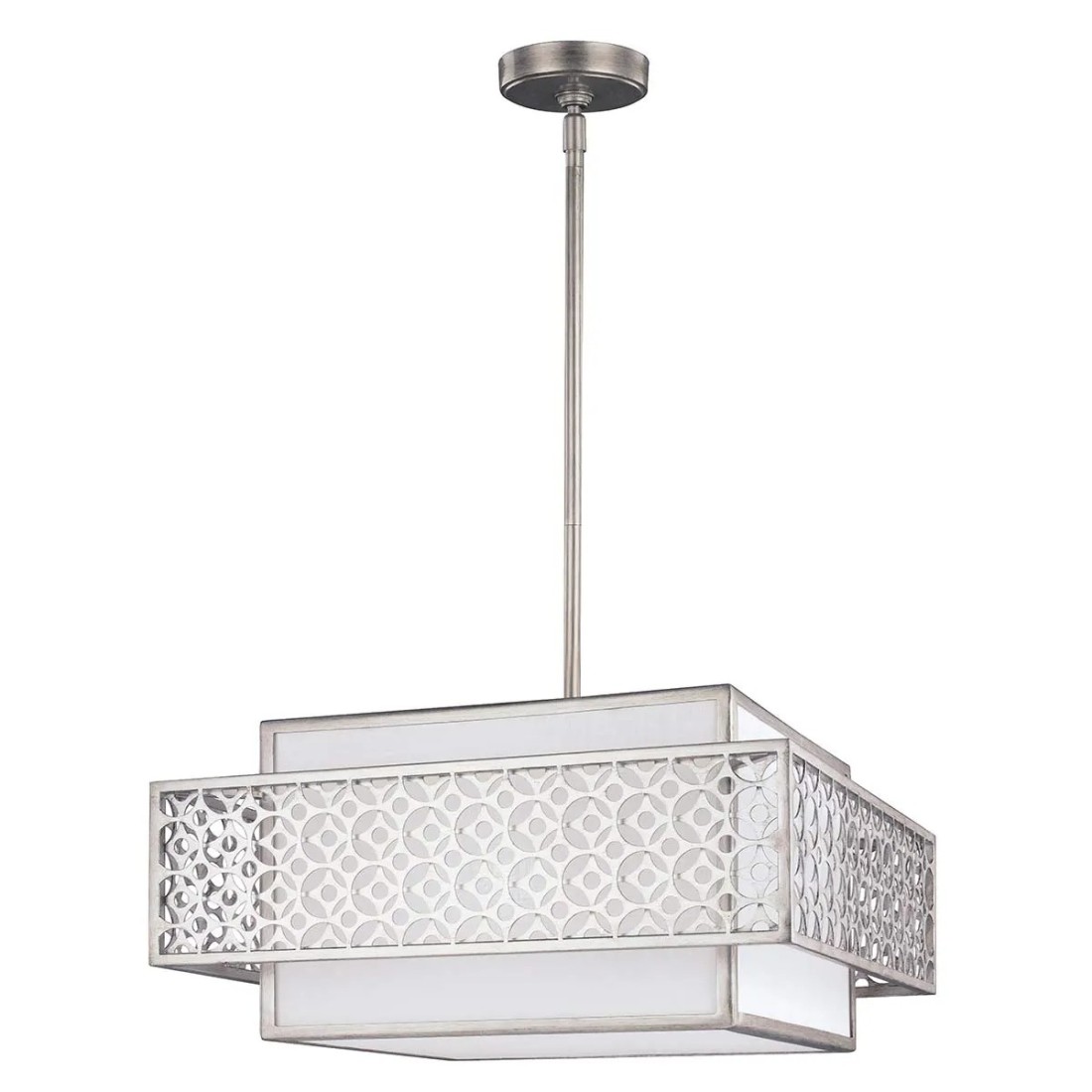 Lampa wisząca Kenney - 3 źródła światła - Srebrny