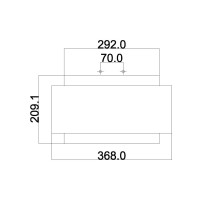 Plafon Kenney - 2 źródła światła - Srebrny