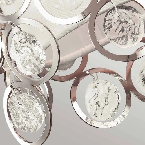 Mała lampa wisząca Lexi - 1 źródło światła - Polerowany nikiel