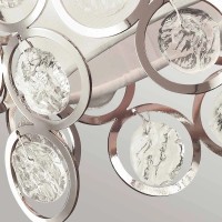 Mała lampa wisząca Lexi - 1 źródło światła - Polerowany nikiel