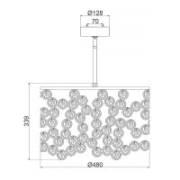 Lampa wisząca Lexi - 3 źródła światła - Polerowany nikiel