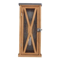 Latarnia naścienna Lumiere - 1 źródło światła - Naturalny dąb - Wersja A