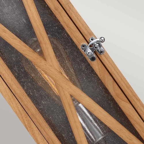 Latarnia naścienna Lumiere - 1 źródło światła - Naturalny dąb - Wersja A