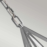 Duża lampa wisząca Nico - 1 źródło światła - Polerowany chrom