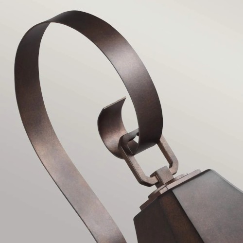 Duża latarnia naścienna Oakmont - 3 źródła światła - Brązowa patyna