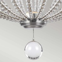 Duża lampa wisząca LED Oberlin - Satynowy nikiel