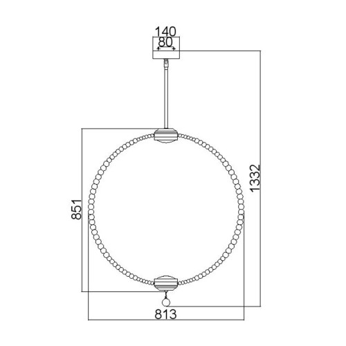 Duża lampa wisząca LED Oberlin - Satynowy nikiel