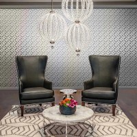 Średnia lampa wisząca LED Oberlin - Satynowy nikiel