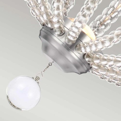 Średnia lampa wisząca LED Oberlin - Satynowy nikiel