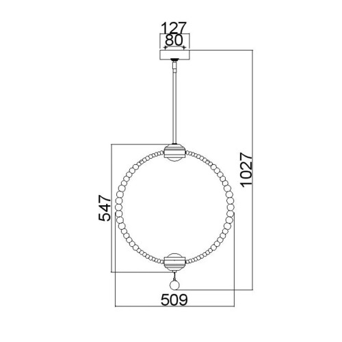 Średnia lampa wisząca LED Oberlin - Satynowy nikiel