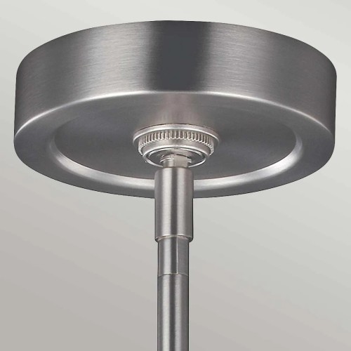 Mała lampa wisząca LED Oberlin - Satynowy nikiel