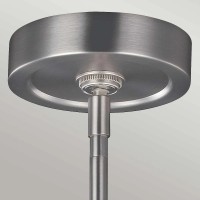 Mała lampa wisząca LED Oberlin - Satynowy nikiel