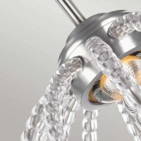 Mała lampa wisząca LED Oberlin - Satynowy nikiel