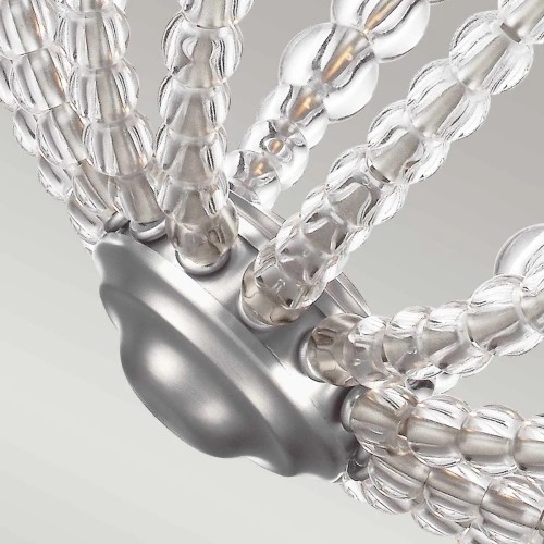 Mała lampa wisząca LED Oberlin - Satynowy nikiel