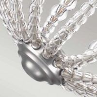 Mała lampa wisząca LED Oberlin - Satynowy nikiel