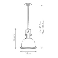Lampa wisząca Parker Place - 1 źródło światła - Ciemnobrązowy