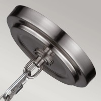 Duża lampa wisząca Parkman - 1 źródło światła - Szczotkowana stal