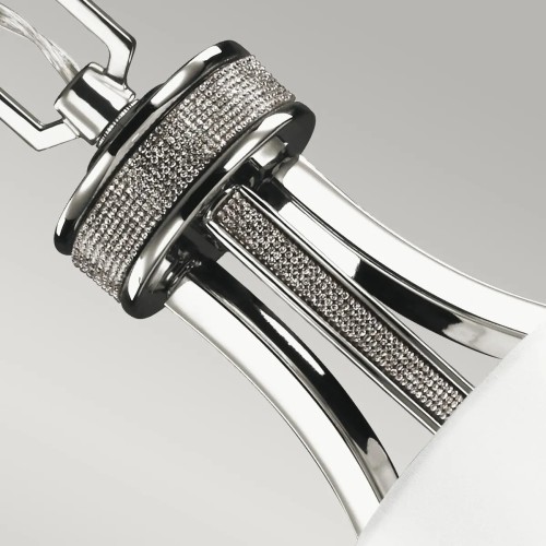 Żyrandol Pave - 3 źródła światła - Polerowany nikiel