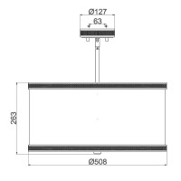 Lampa wisząca Pave - 3 źródła światła - Polerowany nikiel