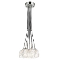 Żyrandol Rubin - 7 źródeł światła - Polerowany nikiel