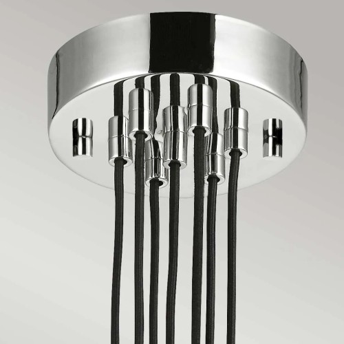 Żyrandol Rubin - 7 źródeł światła - Polerowany nikiel