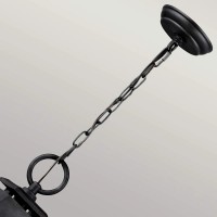 Duża latarnia wisząca Shepherd - 1 źródło światła - Ciemny postarzany cynk