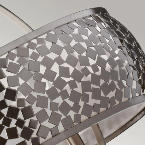 Duży żyrandol Zara - 4 źródła światła - Szczotkowana stal