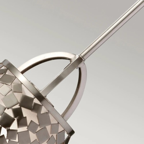 Mała lampa wisząca Zara - 1 źródło światła - Szczotkowana stal