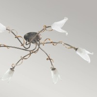 Półplafon Fly - 6 źródeł światła - Czarny, srebrny, złoty