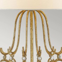 Lampa stołowa Stella - 1 źródło światła - Postarzane złoto