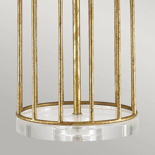 Lampa stołowa Stella - 1 źródło światła - Postarzane złoto