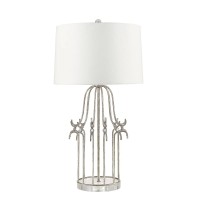 Lampa stołowa Stella - 1 źródło światła - Postarzane srebro