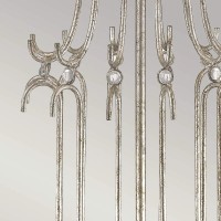 Lampa stołowa Stella - 1 źródło światła - Postarzane srebro