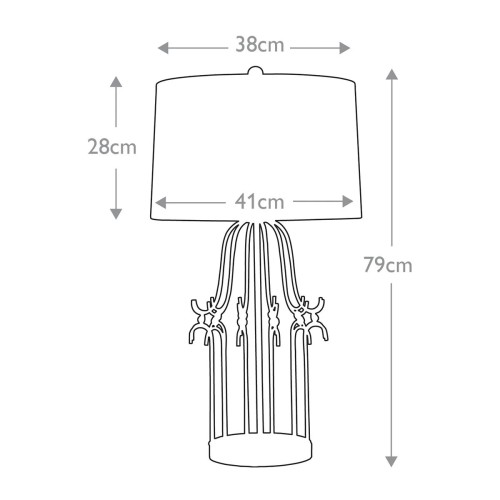 Lampa stołowa Stella - 1 źródło światła - Postarzane srebro