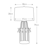 Lampa stołowa Stella - 1 źródło światła - Postarzane srebro
