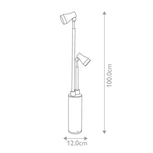 Latarnia punktowa LED Beta 10 - Matowe srebro