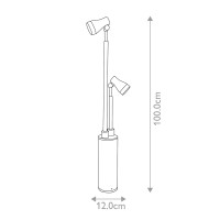 Latarnia punktowa LED Beta 10 - Matowe srebro