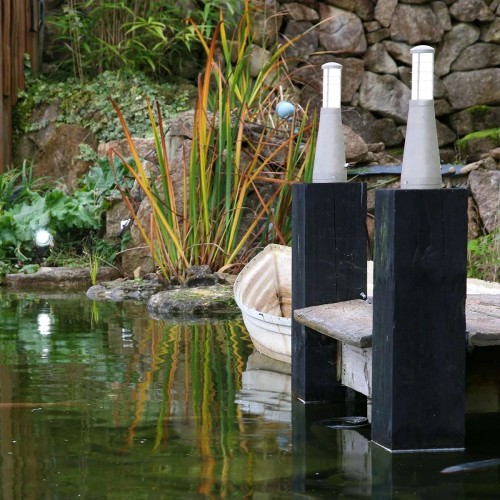 Latarnia cokołowa LED Beta 7 - Matowe srebro