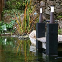 Latarnia cokołowa LED Beta - Postarzane żelazo