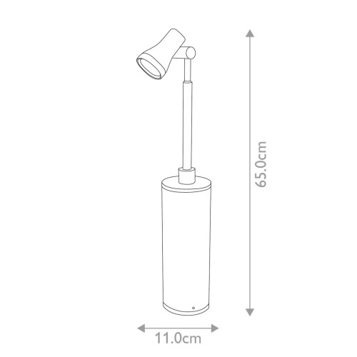 Latarnia punktowa LED Beta 9 - Matowe srebro